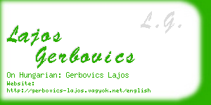 lajos gerbovics business card